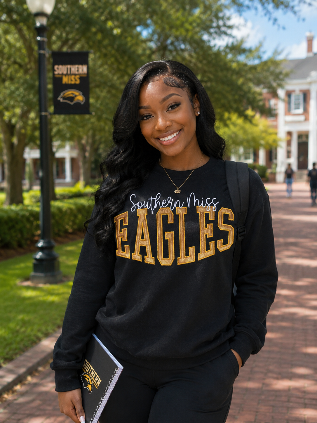 Golden Eagles Black & Gold Crewneck Sweatshirt