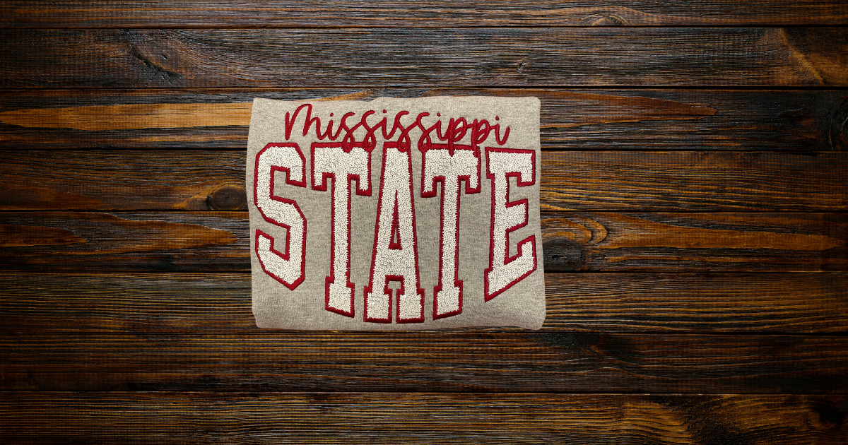 State Sequin Varsity Sweatshirt